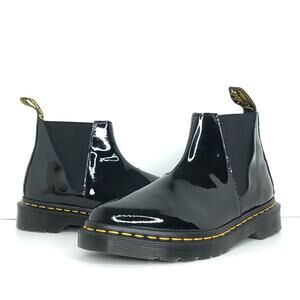 NIB Dr Martens Chelsea Pointed Toe Bianca Patent Lamper Boots Women’s 6 Shoes